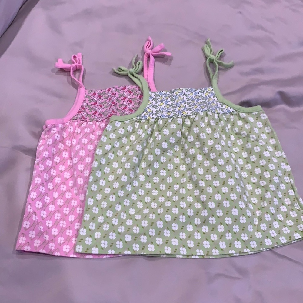 Baby gap girls 12-18 mos floral swing tops EUC